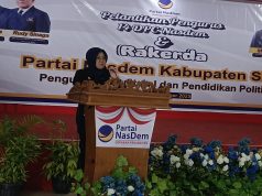 Buka Rakerda Nasdem Siak, Bupati Siak Afni Z Pilih Belum Tentukan Warna